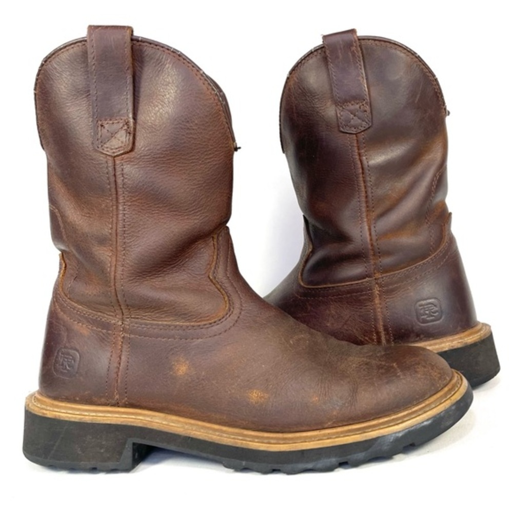 Noble Outfitters Ranch Tough Work Boots Mens 10 Brown Leather Pull On 10in